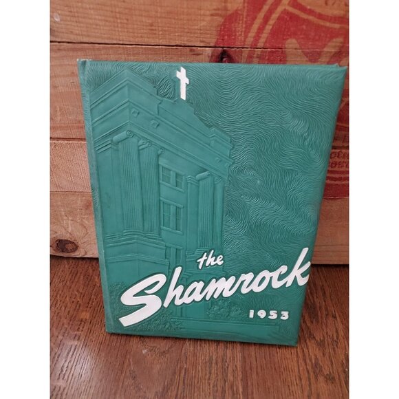 1953 The Shamrock Yearbook - Saint Vincent High School - Akron, Ohio GOOD - Picture 1 of 12